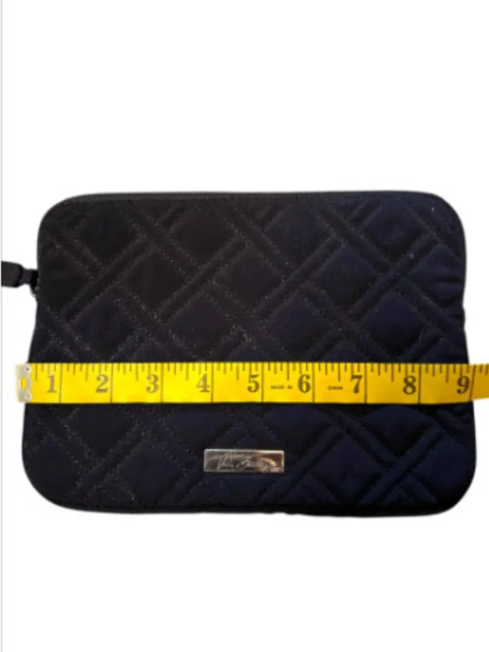 Vera Bradley Navy Quilted Cosmetic Bag Makeup Pouch Toiletry Organizer Zip